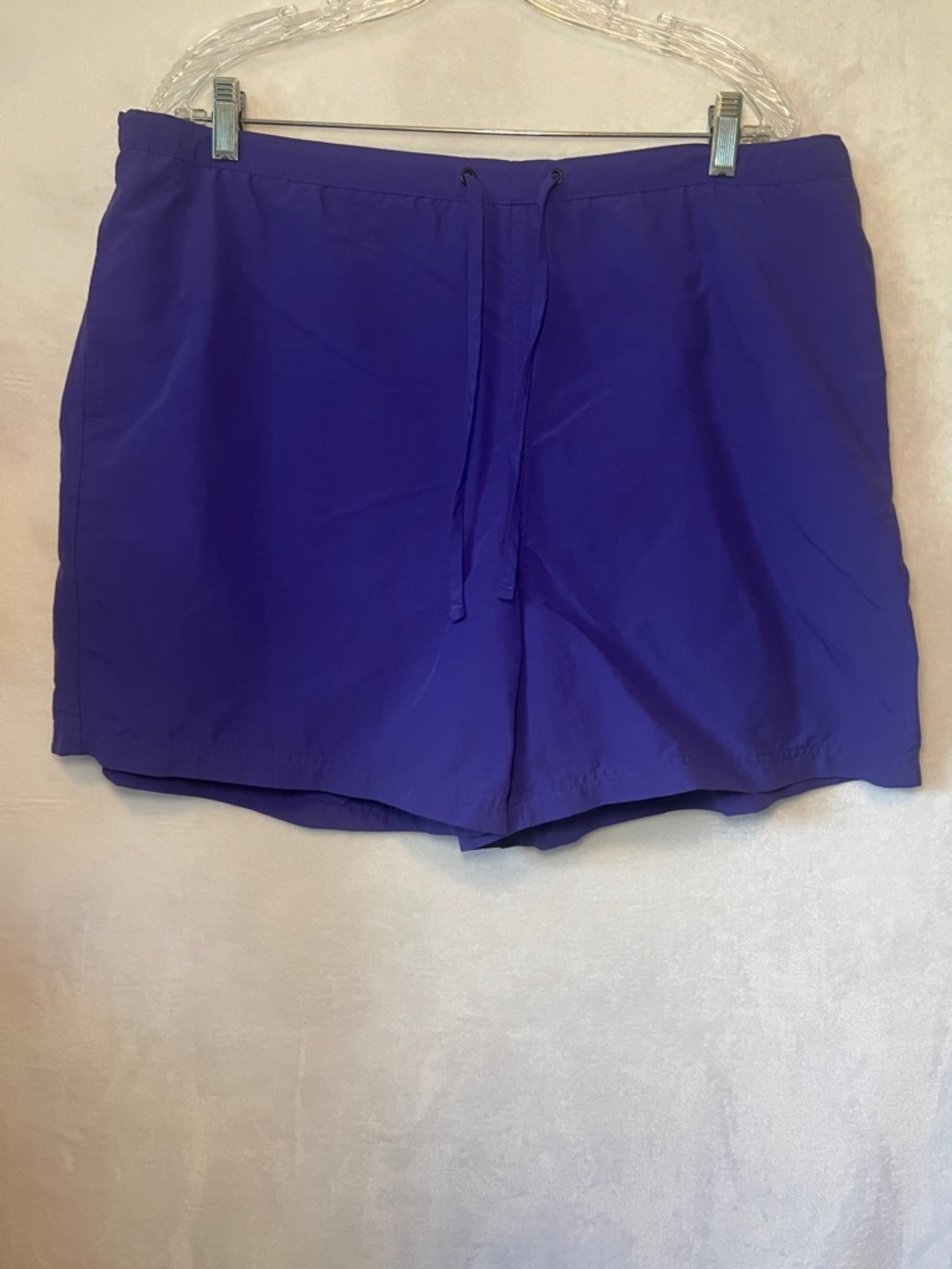 L.L. Bean BeanSport Shorts Purple 1X Mesh Lined Drawstring 268949 UPF 50 Workout